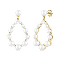 RaIonLin 14K White Gold Diamond Fashion Earrings