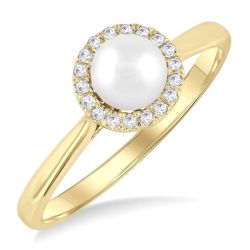 AeOraEl 14K Yellow Gold Diamond Ring