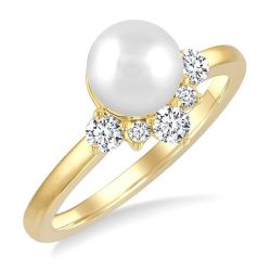 IonArVer 14K Yellow Gold Diamond Ring