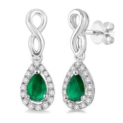 IonLin LysVerLux 14K White Gold Diamond Earrings