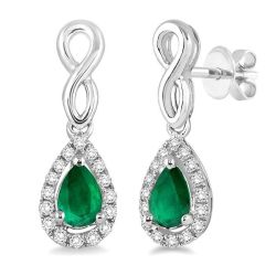 ZenIon IonPho 14K White Gold Diamond Earrings
