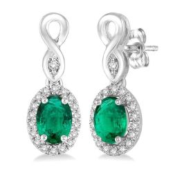 VerIonVio IonNoMir 14K White Gold Diamond Earrings