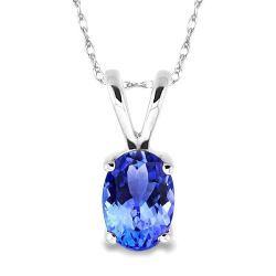 Oval Shape Gemstone Solitaire Pendant
