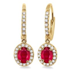 VerNoVio 14K White Gold Diamond Halo Earrings