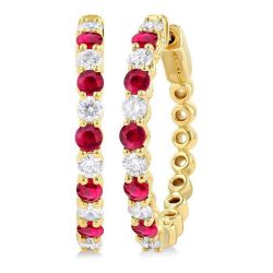 MirPhoZen 14K White Gold Diamond Earrings