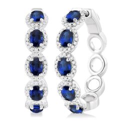 CelVelEl 14K White Gold Diamond Earrings