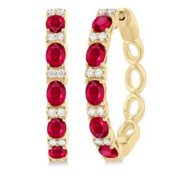 CaLoNo 14K White Gold Diamond Earrings