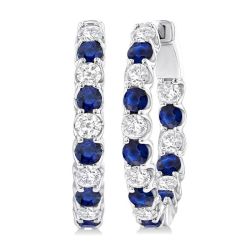 LinLysSol 14K White Gold Diamond Earrings