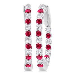 CaIsOra 14K White Gold Diamond Earrings