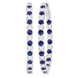 LinRaTh 14K White Gold Diamond Statement Earrings