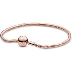 14k Rose gold-plated snake chain bracelet 6.7"