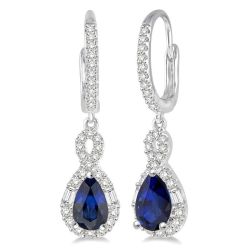 ElThXe LoThXe 14K White Gold Diamond Halo Earrings