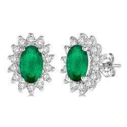 IsRa 14K White Gold Diamond Earrings