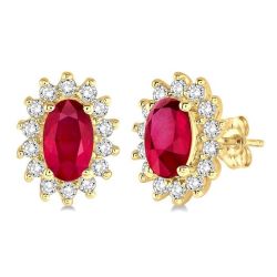 NoLysLux LoVelVer VerVioOra 14K White Gold Diamond Halo Earrings