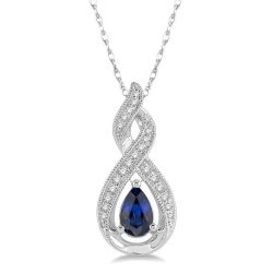 Seraph Pear Shape Gemstone & Diamond Pendant