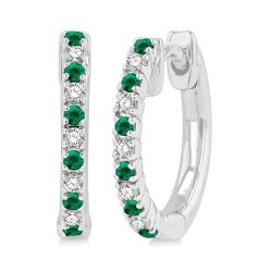 XeSolOra IsLysVal 14K White Gold Diamond Fashion Earrings