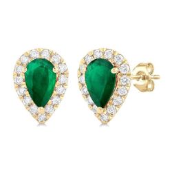 ElLysIs LuxDorDor AeCaNo 14K White Gold Diamond Halo Earrings