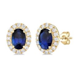 CelDorVer LinIsLys 14K White Gold Diamond Halo Earrings