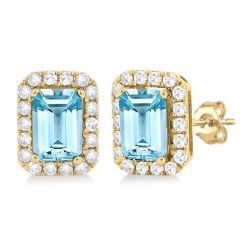 ArLysRa VerAeCel 14K White Gold Diamond Halo Earrings