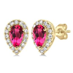 PhoIsCel ThVerVio 14K White Gold Diamond Halo Earrings