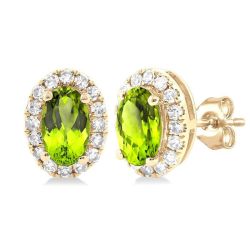 PhoArTh 14K White Gold Diamond Halo Earrings