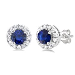 AeMirEl LinIsVer 14K White Gold Diamond Halo Earrings