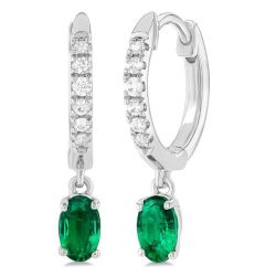 ZenCa 14K White Gold Diamond Fashion Earrings