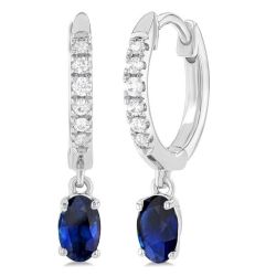 SolNoEl 14K White Gold Diamond Fashion Earrings