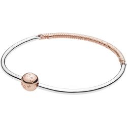 Moments Three-Link Pandora Rose Bangle Bracelet 21MM
