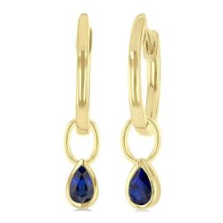 LuxArVer 14K White Gold Diamond Bezel Earrings