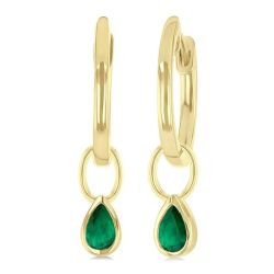 LuxArAe 14K White Gold Diamond Bezel Earrings