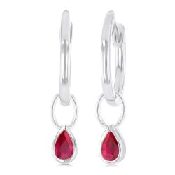 LoPhoOra 14K White Gold Diamond Bezel Earrings