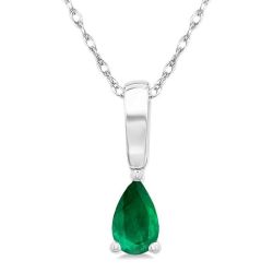 Luna Pear Shape Gemstone Solitaire Pendant