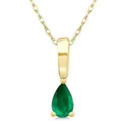 Halcyon Pear Shape Gemstone Solitaire Pendant