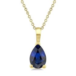 Solstice Pear Shape Gemstone Solitaire Pendant