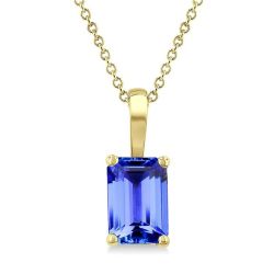 Majesty Emerald Shape Gemstone Solitaire Pendant