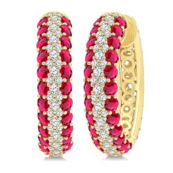 OraThVal 14K White Gold Diamond Earrings