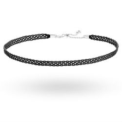 Black Woven Choker Necklace
