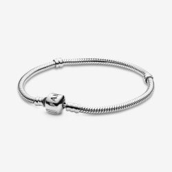 Moments Barrel Clasp Snake Chain Bracelet 7.9"