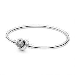  Moments Entwined Infinite Hearts Clasp Bangle Limited Edition