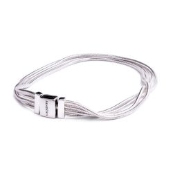 Moments Sparkling Crown O Snake Chain Bracelet