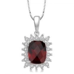  Gemstone & Diamond Pendant