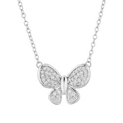 Diamond Pave Butterfly Pendant