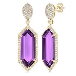 LuxIonIon CaNoVer 14K White Gold Diamond Halo Earrings