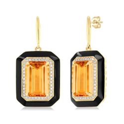 OnSolVio 14K White Gold Diamond Halo Earrings