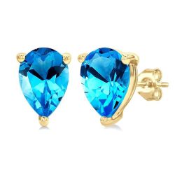 SolXeCa 14K White Gold Diamond Earrings