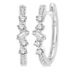VioLysLys XeLoPho 14K White Gold Diamond Earrings