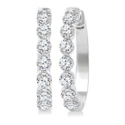 VerLysPho 14K White Gold Diamond Earrings