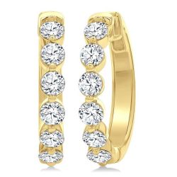 AeValZen VioThOn 14K White Gold Diamond Earrings