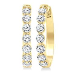 LysLinLo 14K White Gold Diamond Earrings